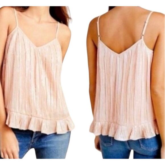 Anthropologie Amelia Pink Sequined Cami, Plus Size 14, NWT - Picture 1 of 5